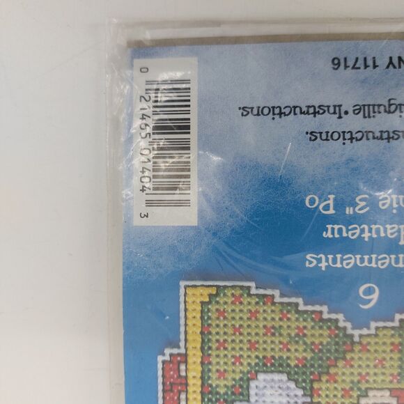 Design Works Plastic Canvas 6 Ornament Kit Opened Package 14 Ct Snowman Holiday - Picture 4 of 11